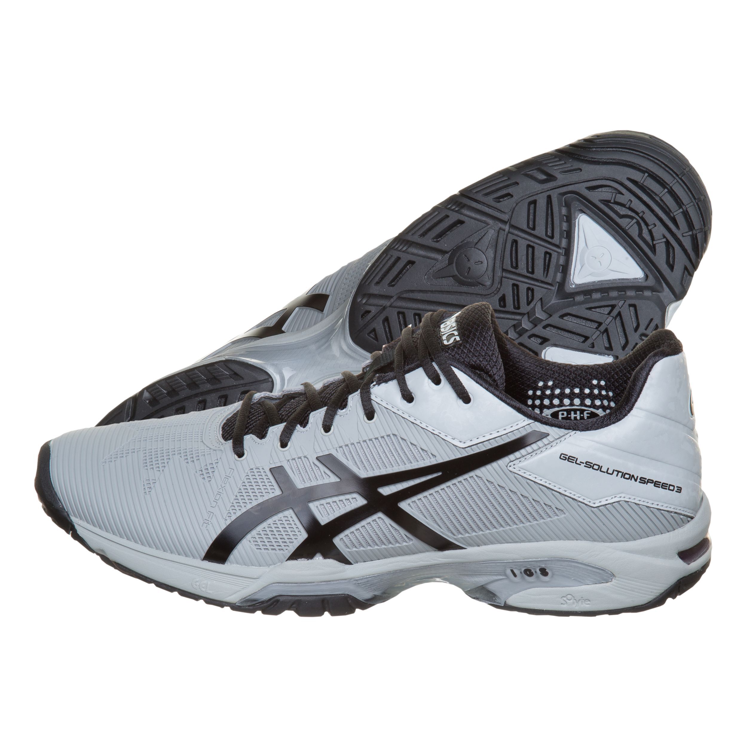 Buy ASICS Gel Solution Speed 3 Chaussure Tout Terrain Hommes Gris Clair Noir online Tennis Point BE