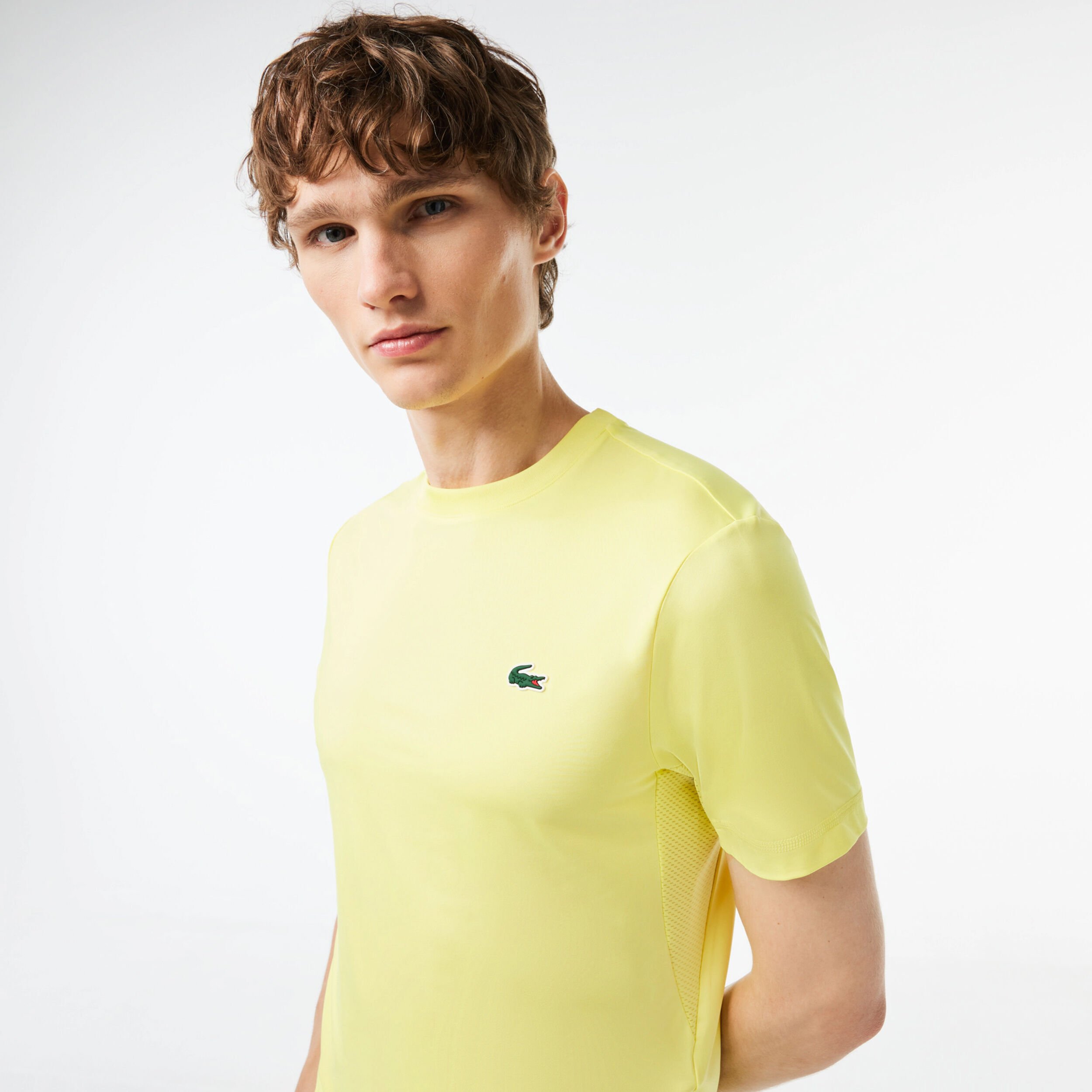Tshirt lacoste jaune cheap