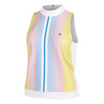 V&ecirc;tements Original Penguin Original Penguin Striped Ribbed D&eacute;bardeur Tank Top Femmes-Blanc