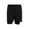 D4T 2in1 Shorts Hommes-noir