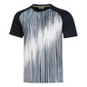 Performance T-shirt Hommes - bleu foncé, blanc