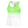 Crew Gradiant Débardeur Tank Top Femmes-Vert Fluo,Blanc