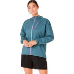 V&ecirc;tements ASICS ASICS Fujitrail Elite Waterproof Veste running Femmes-gris