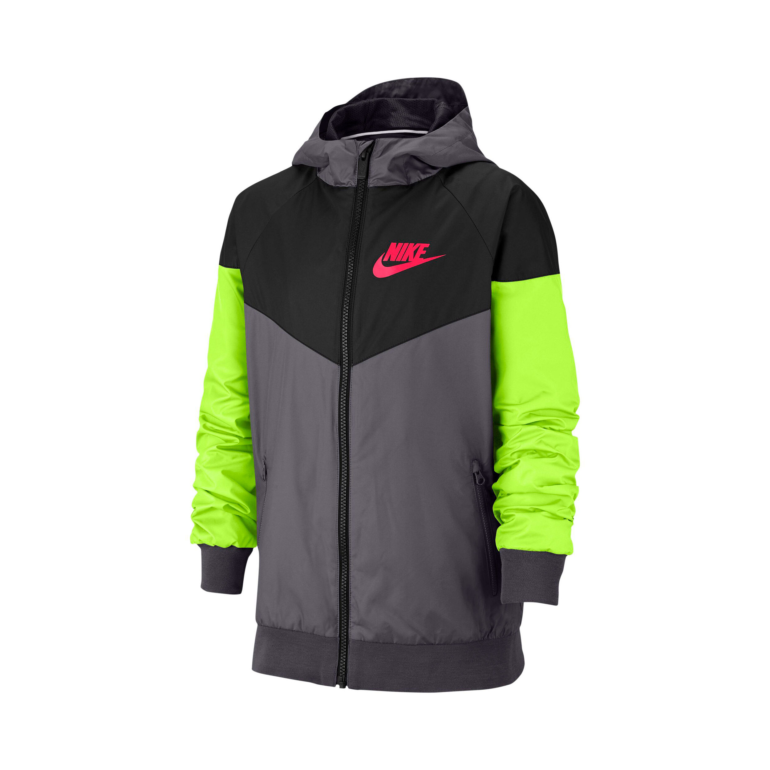 Buy Nike Sportswear Veste De Survetement Garcons Gris Fonce Vert Fluo online Tennis Point BE