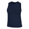 Ace Pocket Ribbed Débardeur Tank Top Femmes-Bleu Foncé