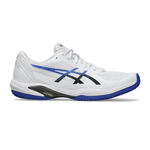 Chaussures de tennis ASICS ASICS Solution Swift FF 2 Chaussure Terre Battue Hommes-Blanc,Bleu Foncé