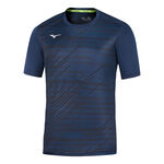 V&ecirc;tements de tennis Mizuno Mizuno Team Chiba T-shirt Hommes-bleu fonc&eacute;