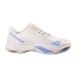 Chaussures de tennis Babolat Babolat JET M4 AC Chaussures toutes surfaces Femmes-cr&egrave;me, lilas