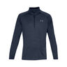 Tech 2.0 Half-Zip Haut Manches Longues Hommes-Bleu Fonc&eacute;,Gris Clair