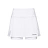Club Basic Long Jupe Femmes-Blanc,Argent