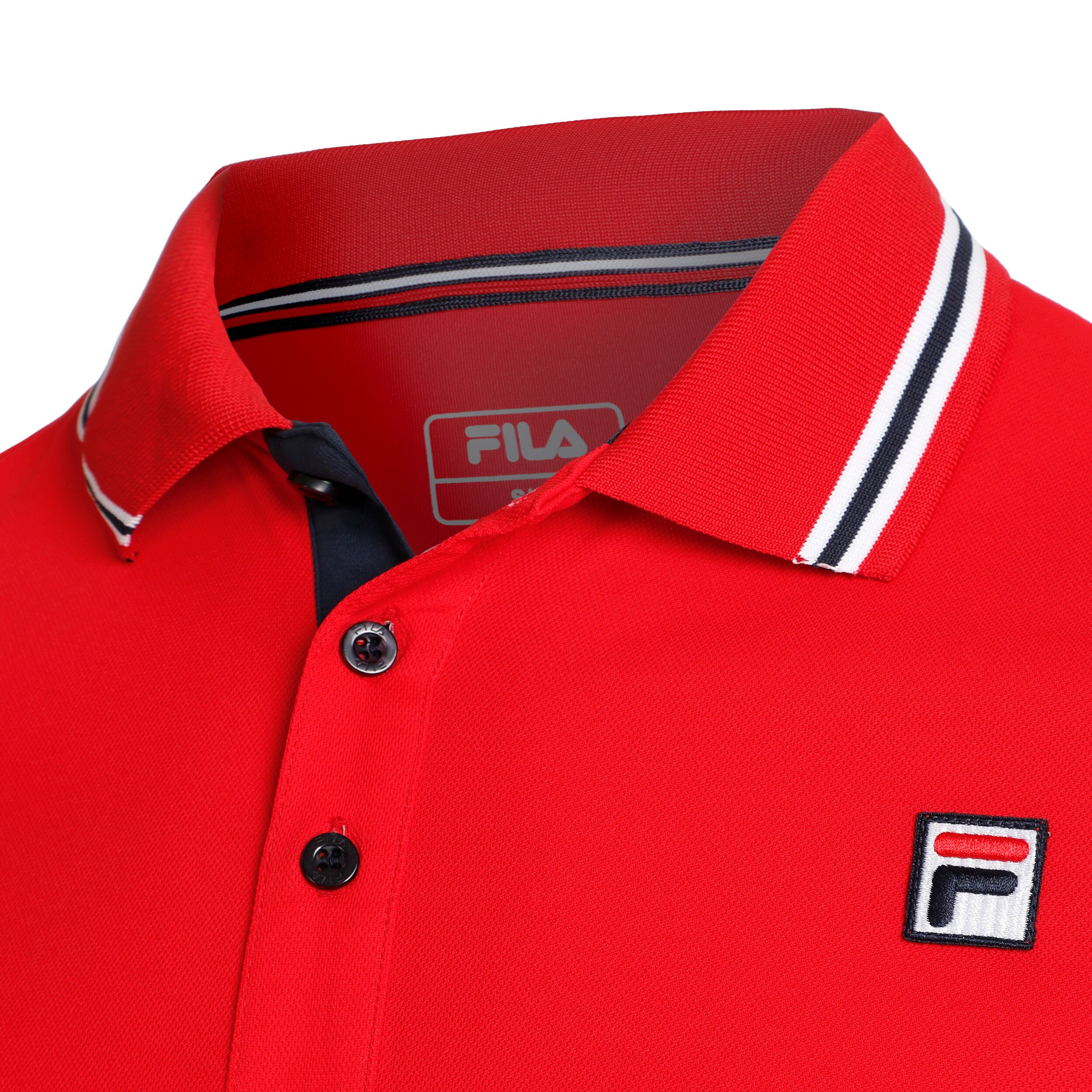 Buy Fila Piro Polo Hommes Rouge Blanc online Tennis Point BE