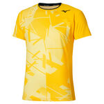 Vêtements de tennis Mizuno Mizuno Daybreakers Shadow Graphic T-shirt Hommes-jaune