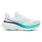 Chaussures de running Saucony Saucony Hurricane 25 Chaussure de running avec stabilisateurs Femmes-blanc, bleu fonc&eacute;