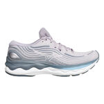 Chaussures de running Mizuno Mizuno Wave Skyrise 4 Chaussure De Running Sans Stabilisateurs Femmes-Gris,Blanc