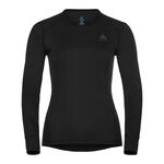 V&ecirc;tements Odlo Odlo Active Warm Eco BI Top Crew Neck Haut Manches Longues Femmes-Noir