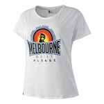 V&ecirc;tements Quiet Please Quiet Please Melbourne Sunrise T-shirt Femmes-Blanc,Multicouleur