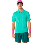 V&ecirc;tements de tennis ASICS ASICS Match Jacquard    Polo Hommes - vert