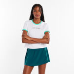 V&ecirc;tements New Balance New Balance Tennis Practice T-shirt Femmes-blanc, vert