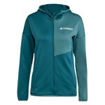 V&ecirc;tements adidas adidas Terrex XPR Light Fleece Veste Running Femmes-Bleu Petrol