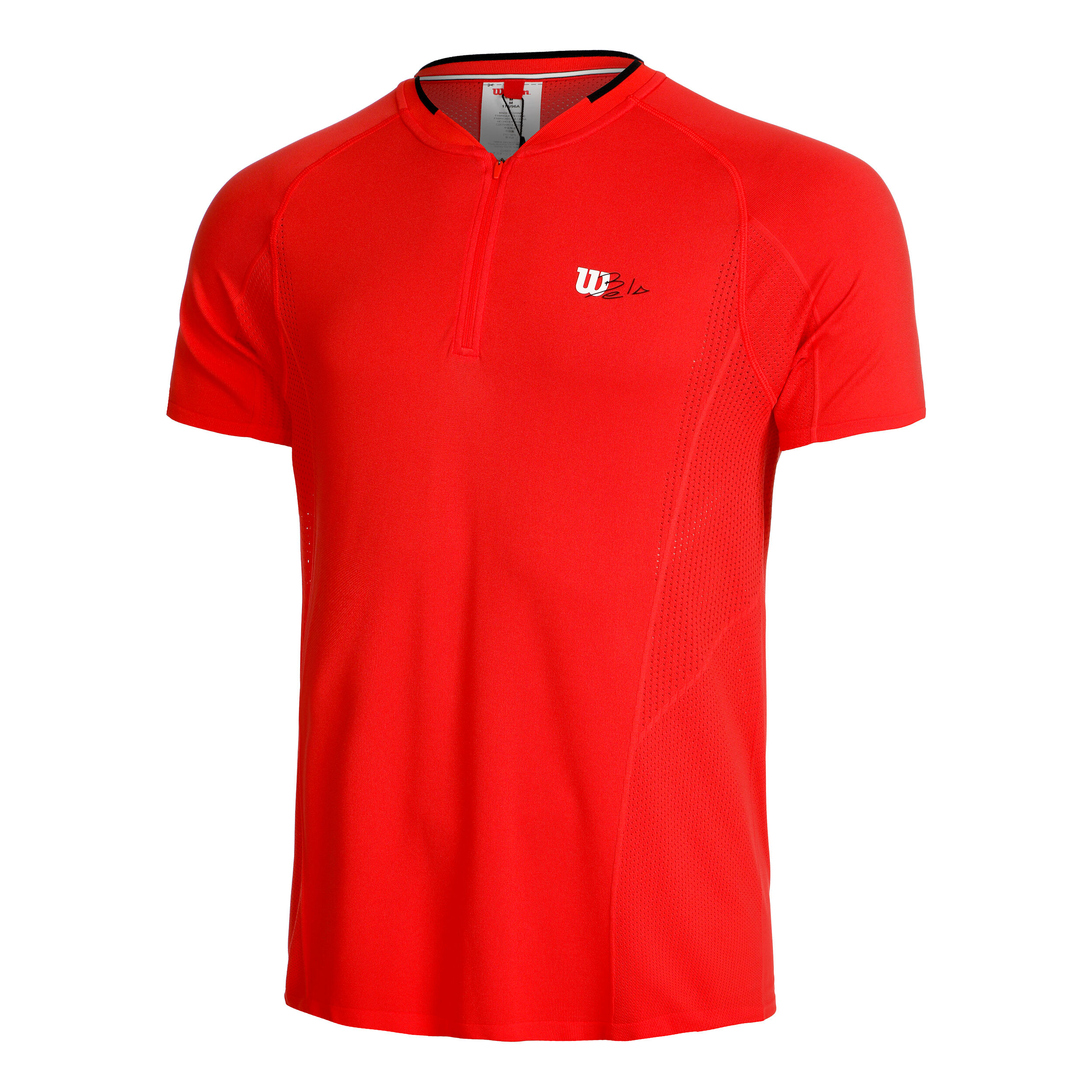 Series Seamless Henley Half Zip 2.0 Polo Hommes Rouge Noir
