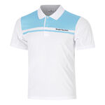 V&ecirc;tements de tennis Sergio Tacchini Sergio Tacchini Riflesso Polo Hommes - blanc, bleu clair