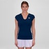 Crew V-Neck T-shirt Femmes-Bleu Foncé