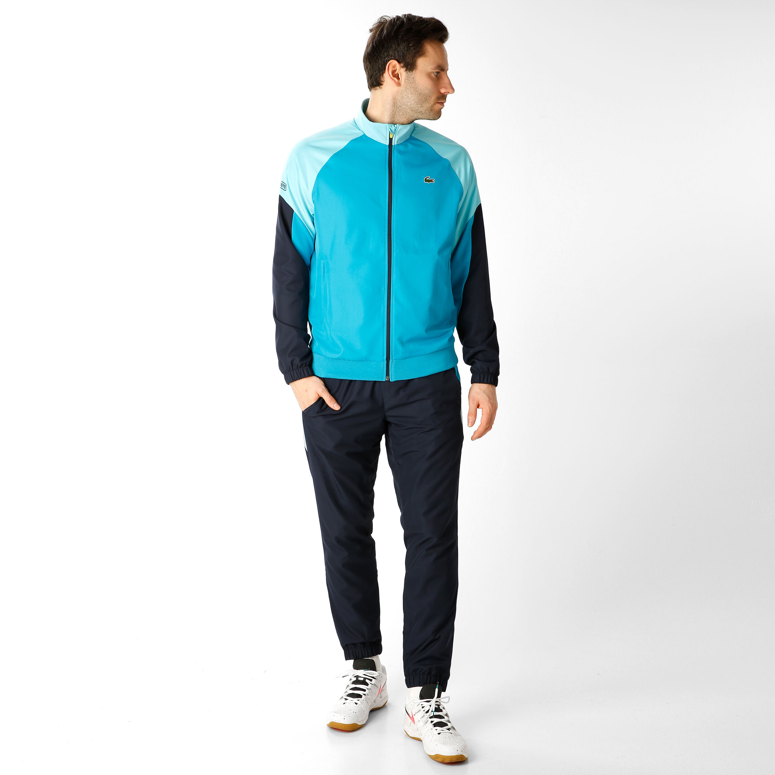 Survetement deals lacoste turquoise