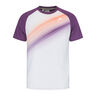 Performance T-shirt Hommes - blanc, violet