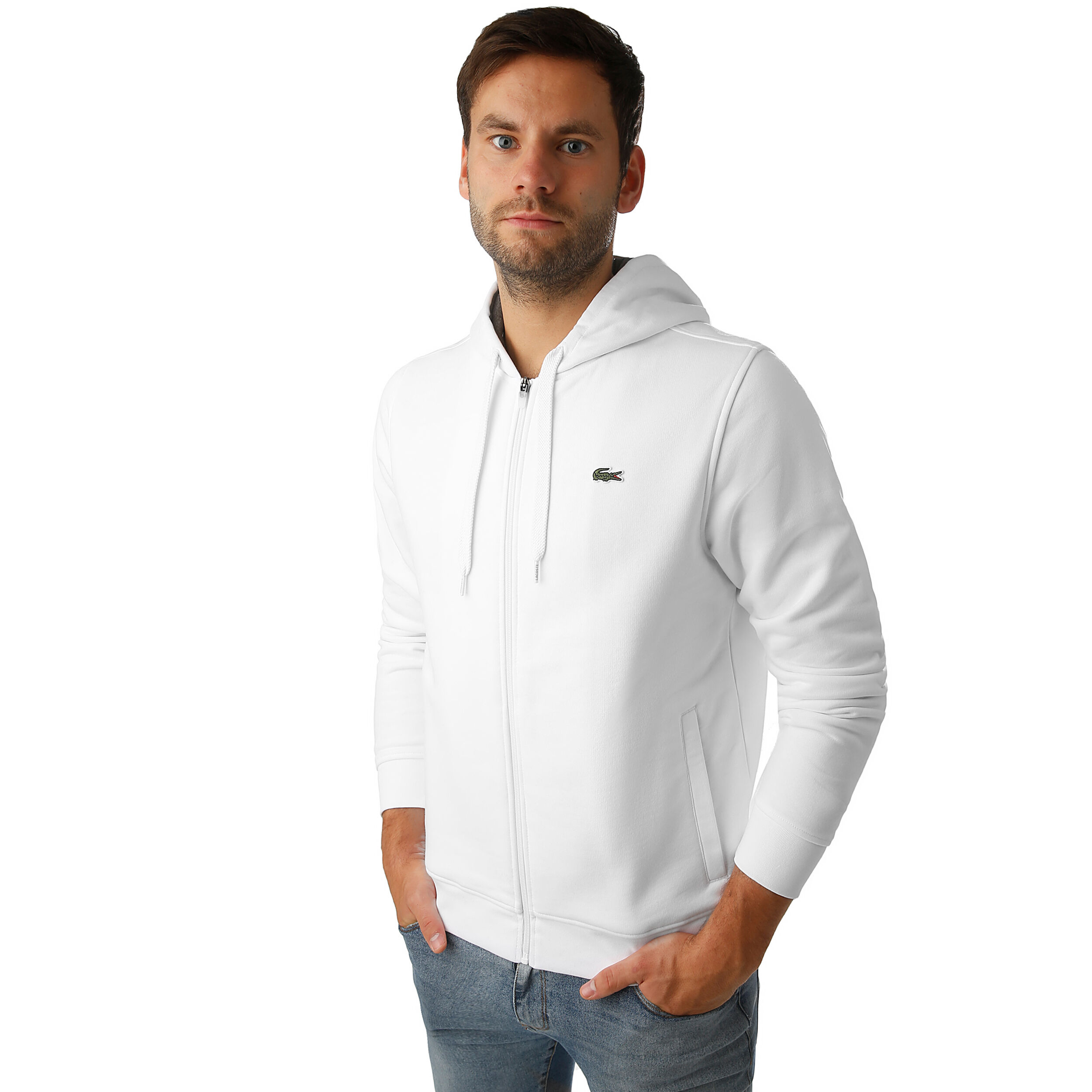 Gilet blanc top lacoste homme