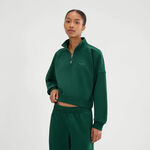 Vêtements Ellesse Ellesse Carrera 1/4 Zip Haut manches longues Femmes-vert foncé
