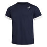 Court T-shirt Hommes - bleu fonc&eacute;, blanc