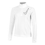 V&ecirc;tements Nike Nike Swoosh Half-Zip Maillot De Course Femmes-Blanc