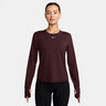 One Classic Dri-FIT Haut manches longues Femmes - rouge foncé, blanc