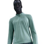 V&ecirc;tements Nike Nike Pacer Half-Zip Maillot de course Hommes - turquoise, argent