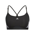 V&ecirc;tements adidas adidas Aeroreact Low-Support 3 Stripes Soutien-gorge Sport Femmes-Noir
