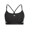 Aeroreact Low-Support 3 Stripes Soutien-gorge Sport Femmes-Noir