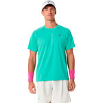 V&ecirc;tements de tennis ASICS ASICS Game   T-shirt Hommes-vert