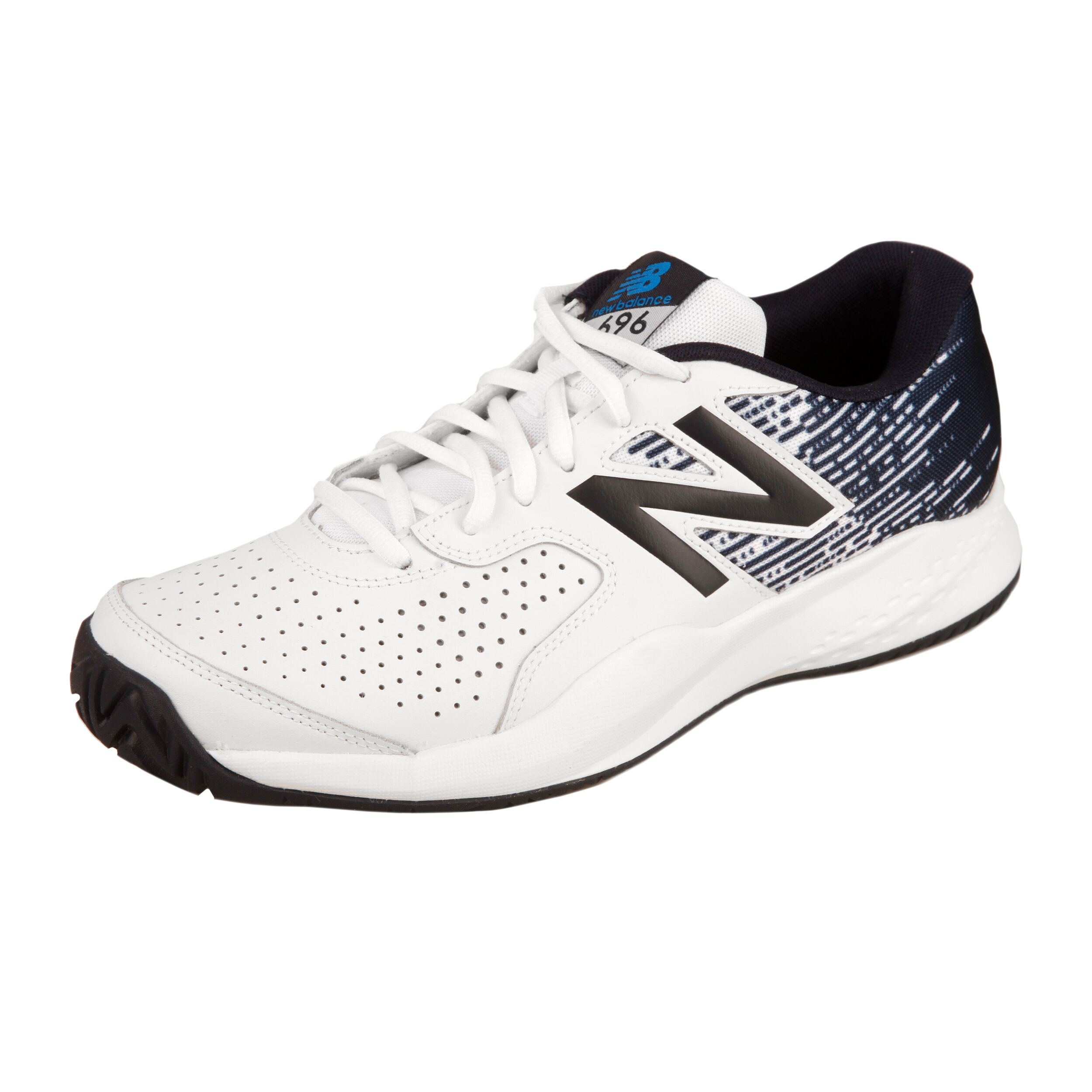 696 V3 Clay Chaussure Terre Battue Hommes Blanc Bleu Fonc