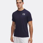 Vêtements De Tennis Under Armour Ua Heatgear Fitted Ss-Wht