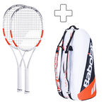 Lot De Raquettes Babolat 2x Pure Strike Team plus Schlägertasche