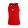 Racerback D&eacute;bardeur Tank Top Filles-Rouge,Blanc