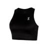 Court Crop Débardeur Tank Top Femmes-Noir