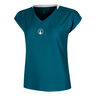 Create Volley T-shirt Femmes-Bleu Petrol, Blanc