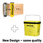 Balles De Tennis Tennis-Point Premium Tennisball 4er 18 Dosen im Umkarton plus Balleimer eckig