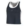 Play Crop D&eacute;bardeur Tank Top Femmes-Bleu Fonc&eacute;,Blanc