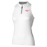 Vêtements de tennis Mizuno Mizuno Daybreakers Printed Débardeur Tank Top Femmes-Blanc,Bleu Clair