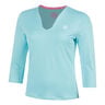 Crew 2.0 V-Neck Haut manches longues Femmes-turquoise