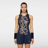 Miria Printed Débardeur Tank Top Femmes-Bleu Foncé,Orange